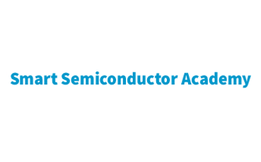Smart Semiconductor Academy logo displayed in blue gradient text on a white background.